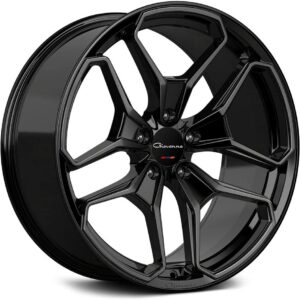 Front side view of Giovanna Huraneo wheel Gloss Black