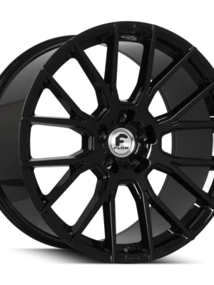 View of Forgiato Flow 001 Gloss Black Wheel