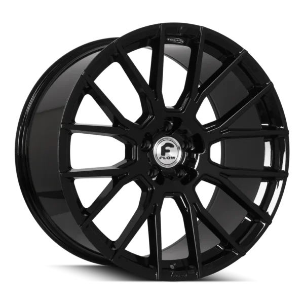 View of Forgiato Flow 001 Gloss Black Wheel