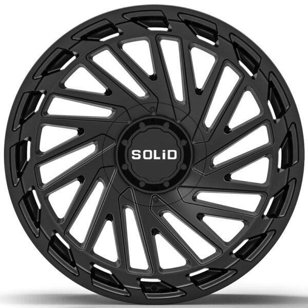 20x9.5 Solid Blaze Satin Black 8x165 / 8X6.5 - Set of 4 Wheels | Rims - Image 3