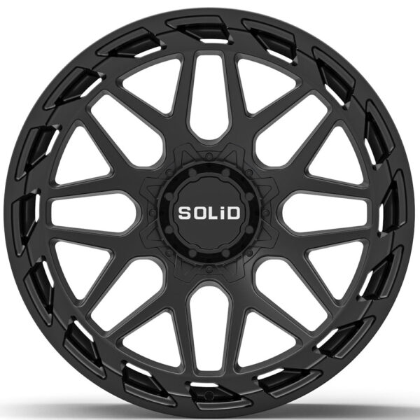 20x9.5 Solid Creed Satin Black 8x165 / 8X6.5 - Set of 4 Wheels | Rims - Image 3