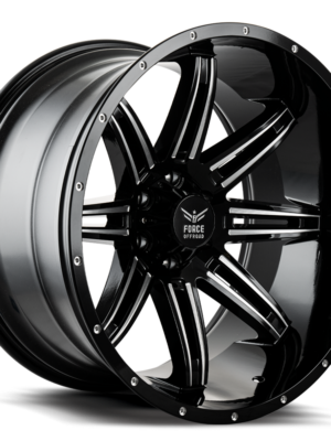 Side front view of 20" wheel Force Offroad F32