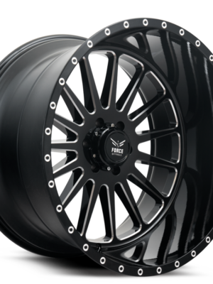 20x12 Force Offroad Force F36 Gloss Black Milled 5x127 /5x139.7 Wheels - Rims