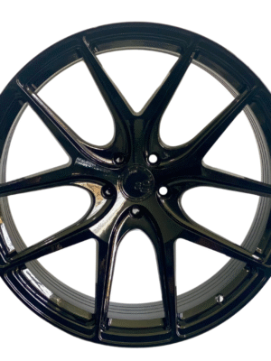 Front view of Avant Garde M580 Gloss black wheel