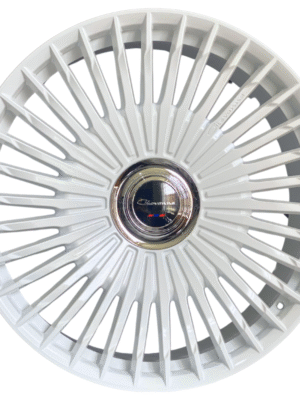 Front view Giovanna Tulum wheel on gloss white, background white