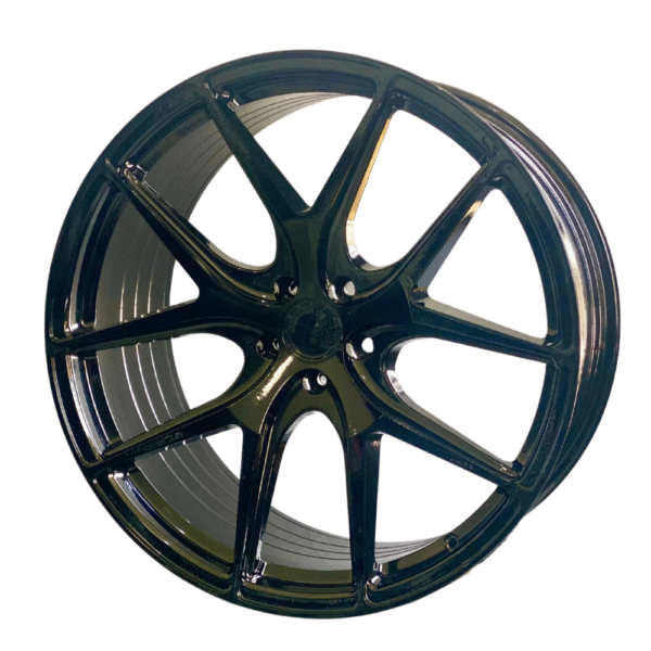 right side view of AG M580 wheel gloss black