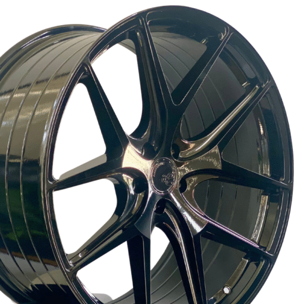 side view of face and barrel of AG M580 wheel gloss black