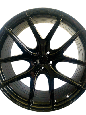 Front side view of AG M580 wheel gloss black