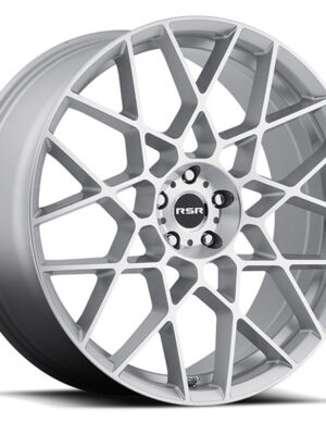 front view of wheel RSR r704 silver machine