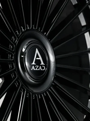 zoom view of Azad AZ25 gloss black wheel