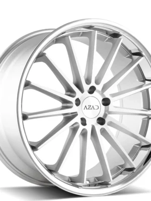 left front view of Azad AZ24 brushed silver