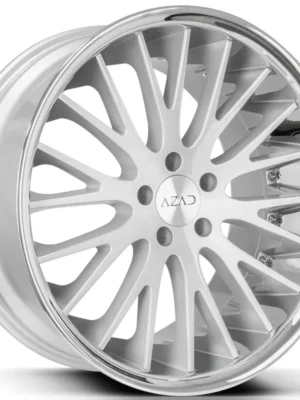 left front view of AZAD AZ33 wheel silver