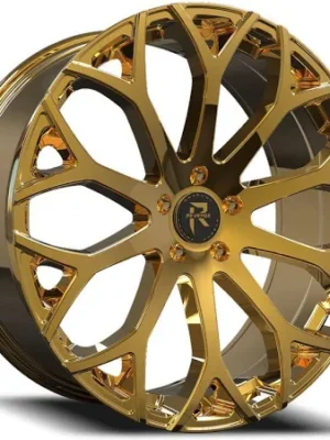 Front Left view of the Revenge RL105 Gold wheel