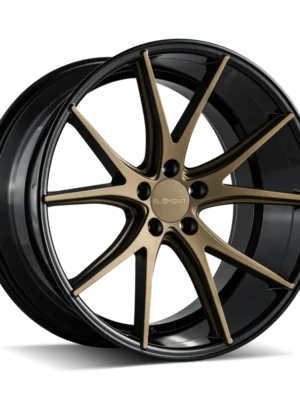 left front view of Element EL36 bronze black wheel