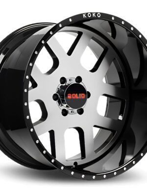 Solid Fury Black Machine Face wheel