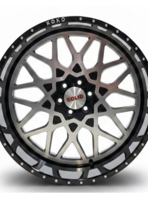 front view of 24x14 Solid Wrath wheel